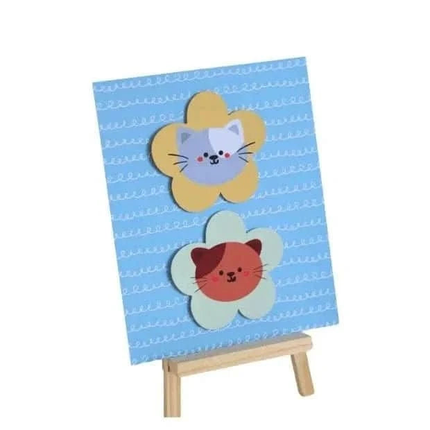 Kitten Tabletop Comic – 20x15 cm Decorative Picture with Easel - Waydiy