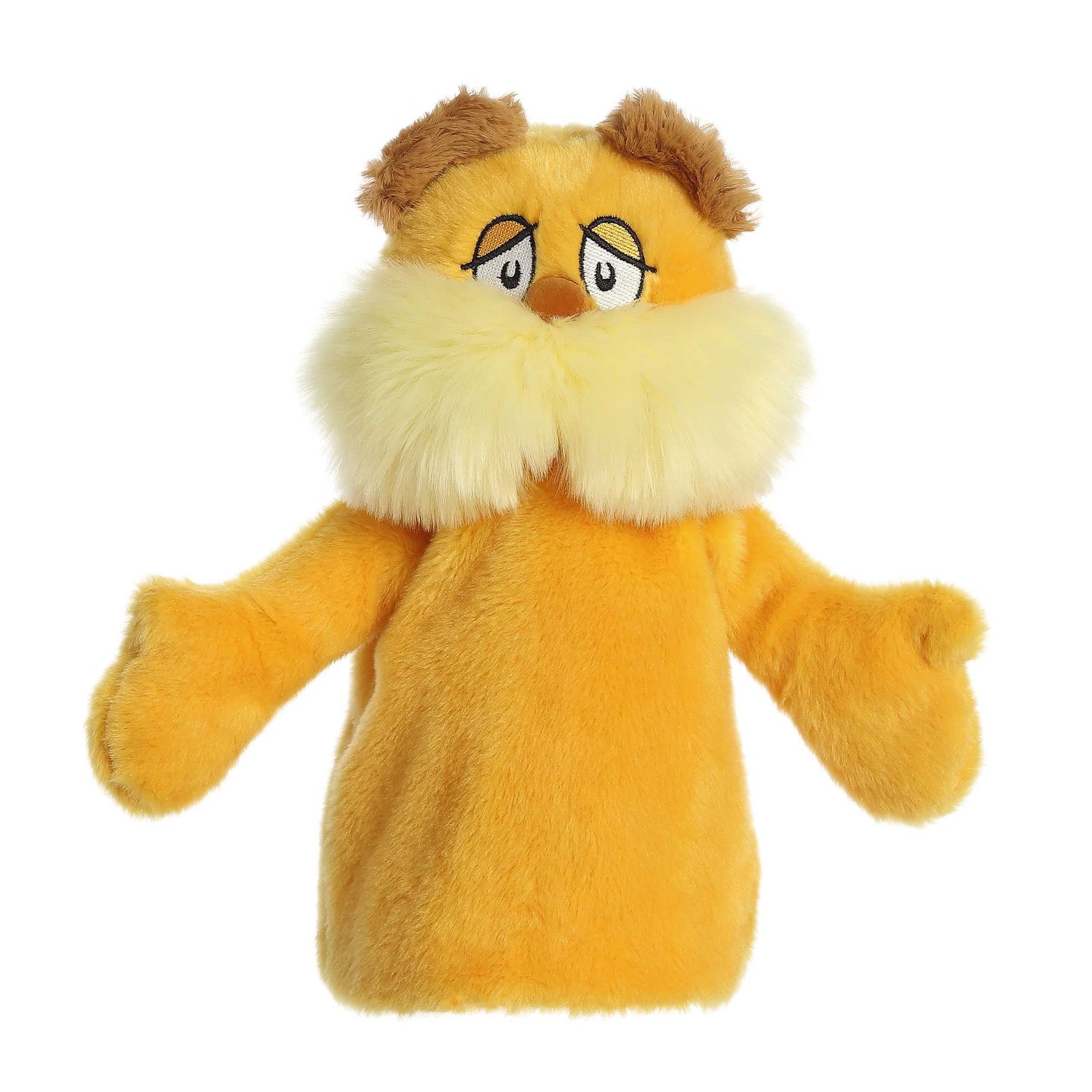 Dr. Seuss Lorax Hand Puppet Plush Toy Stuffed Animal, 10 in
