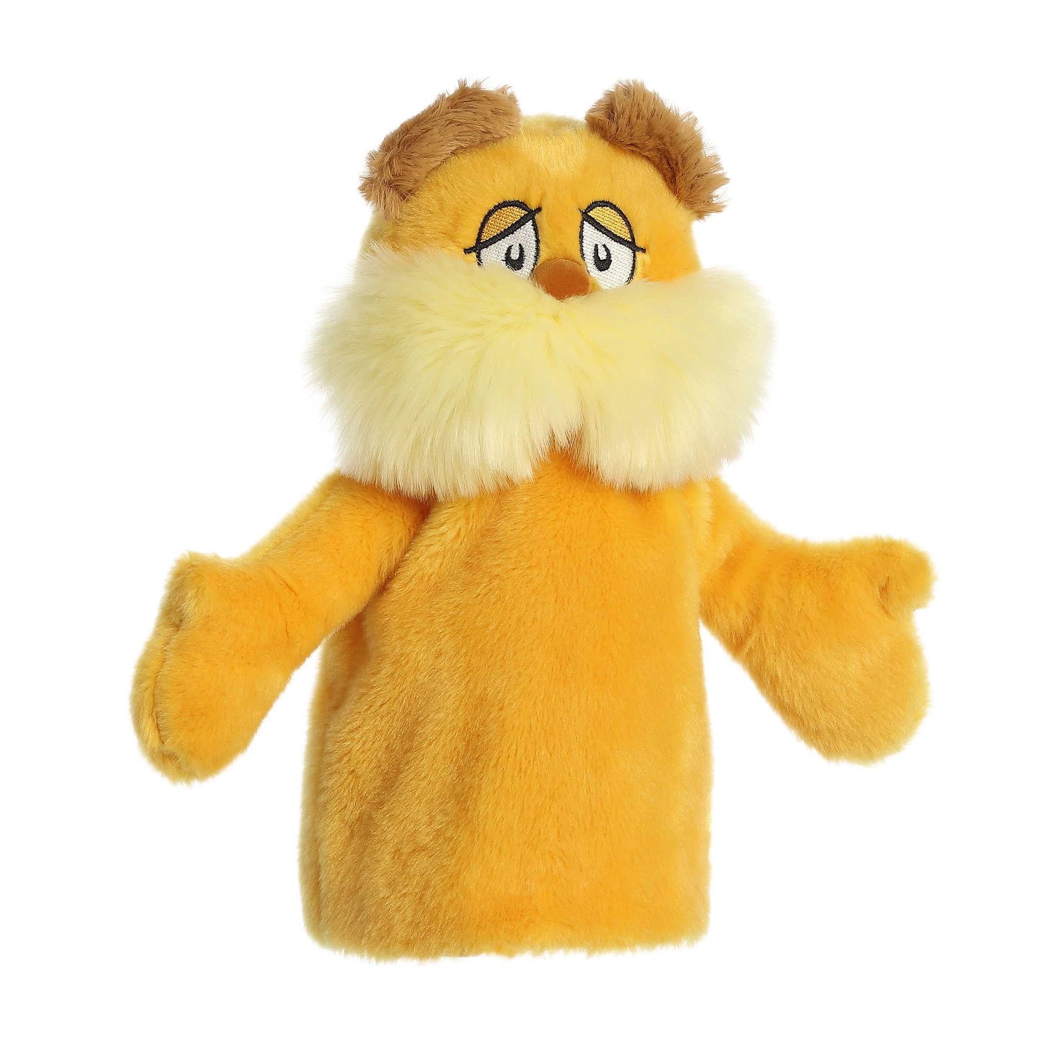 Dr. Seuss Lorax Hand Puppet Plush Toy Stuffed Animal, 10 in
