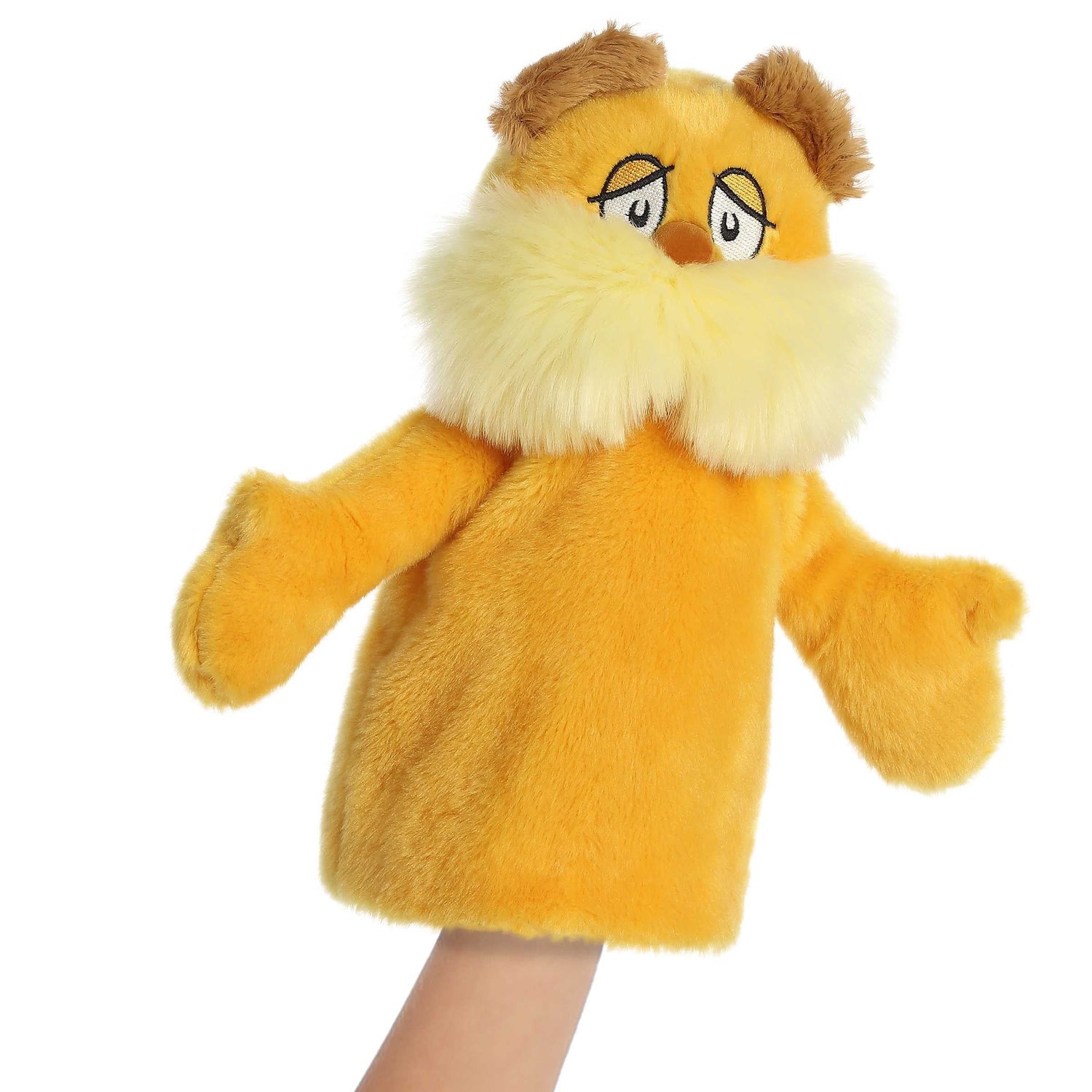 Dr. Seuss Lorax Hand Puppet Plush Toy Stuffed Animal, 10 in