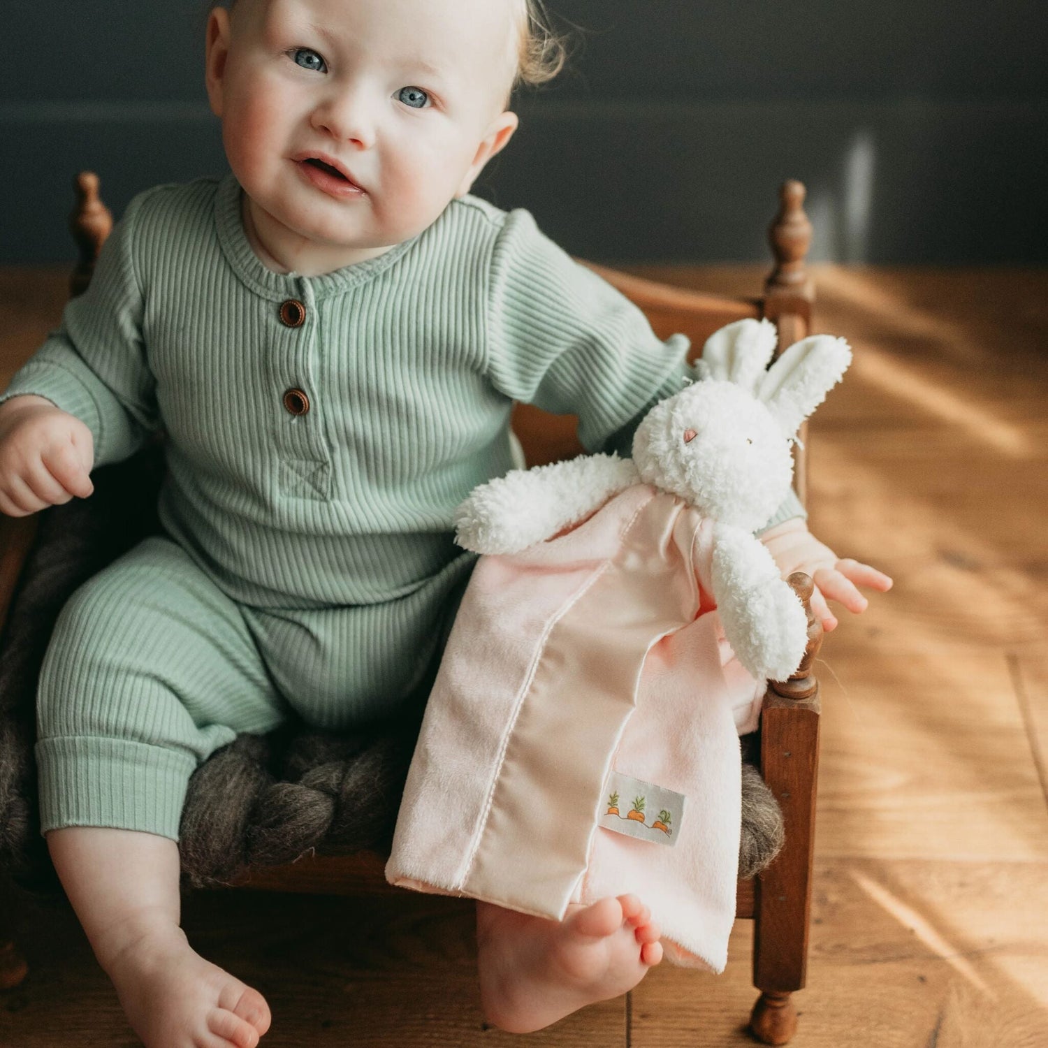 Plush Bunny Buddy Blanket – 11 in Travel Lovey, Pink