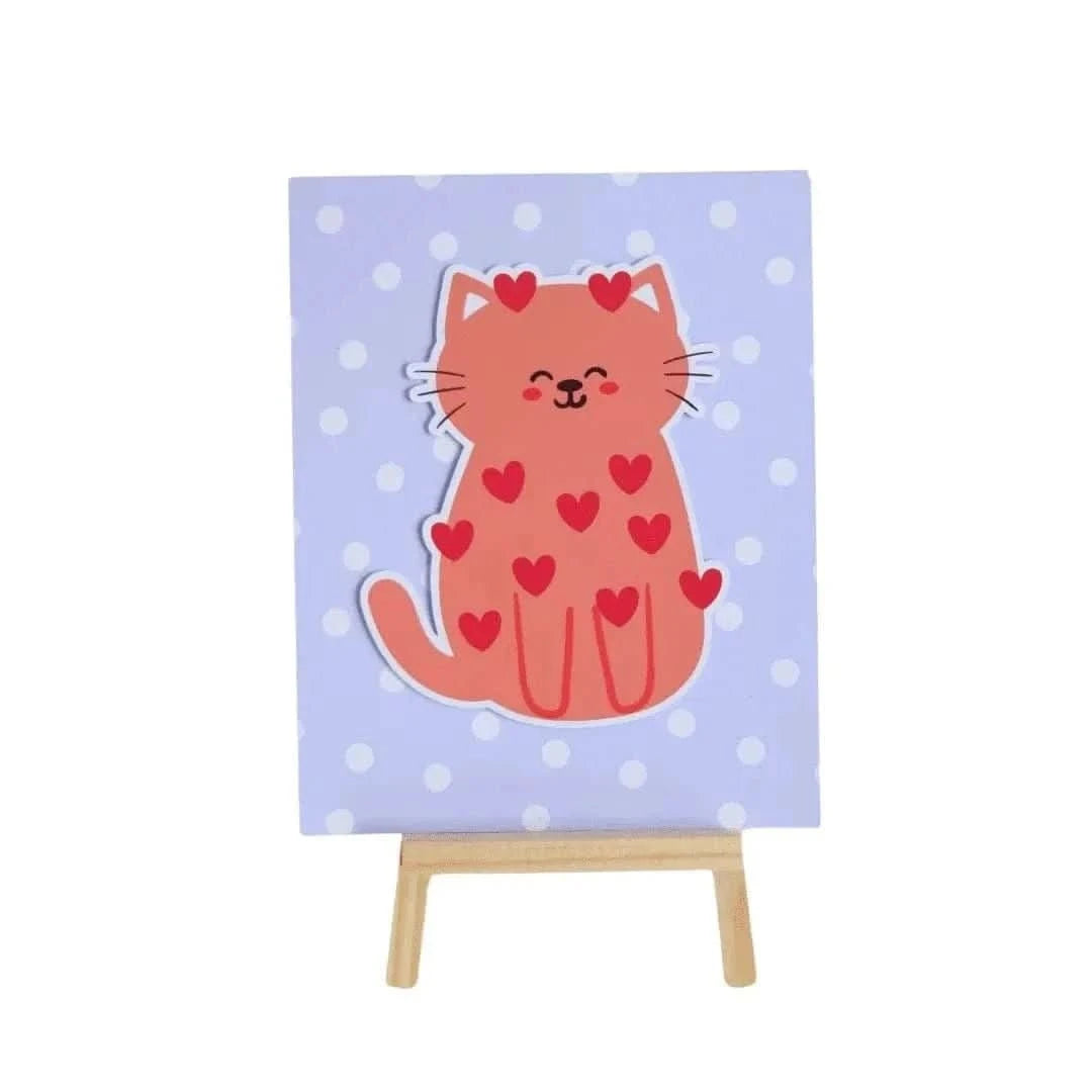 Kitten Tabletop Comic – 20x15 cm with Wooden Easel - Waydiy