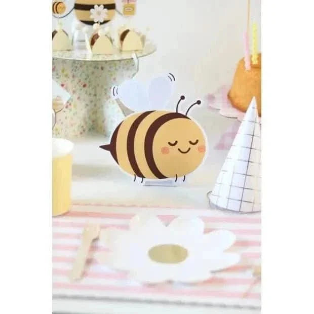 Bee Table Totems – Set of 3 Decorative Stands (18 cm) - Waydiy
