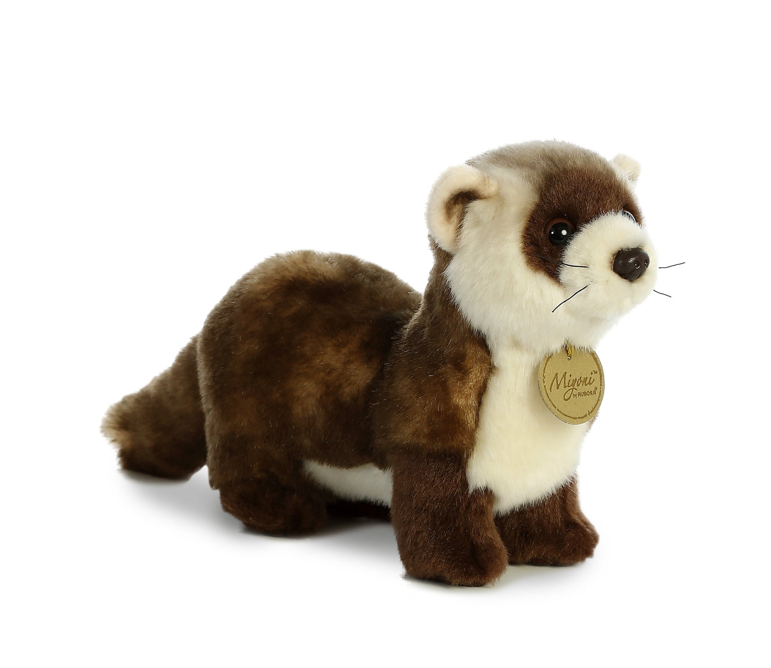 Miyoni Black Footed Ferret Plush Toy, 10.5 in