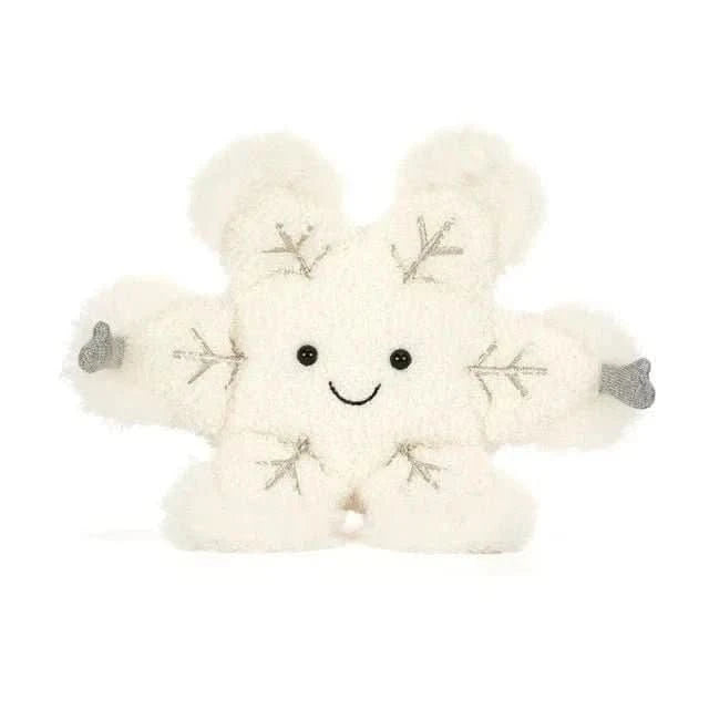 Plush Snowflake Toy – Soft Winter Cuddly Friend, 6 in - Waydiy