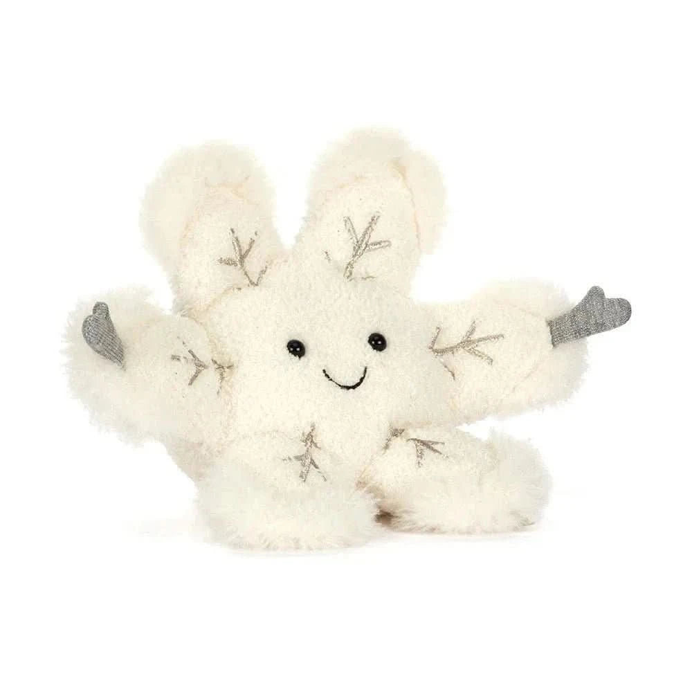 Plush Snowflake Toy – Soft Winter Cuddly Friend, 6 in - Waydiy