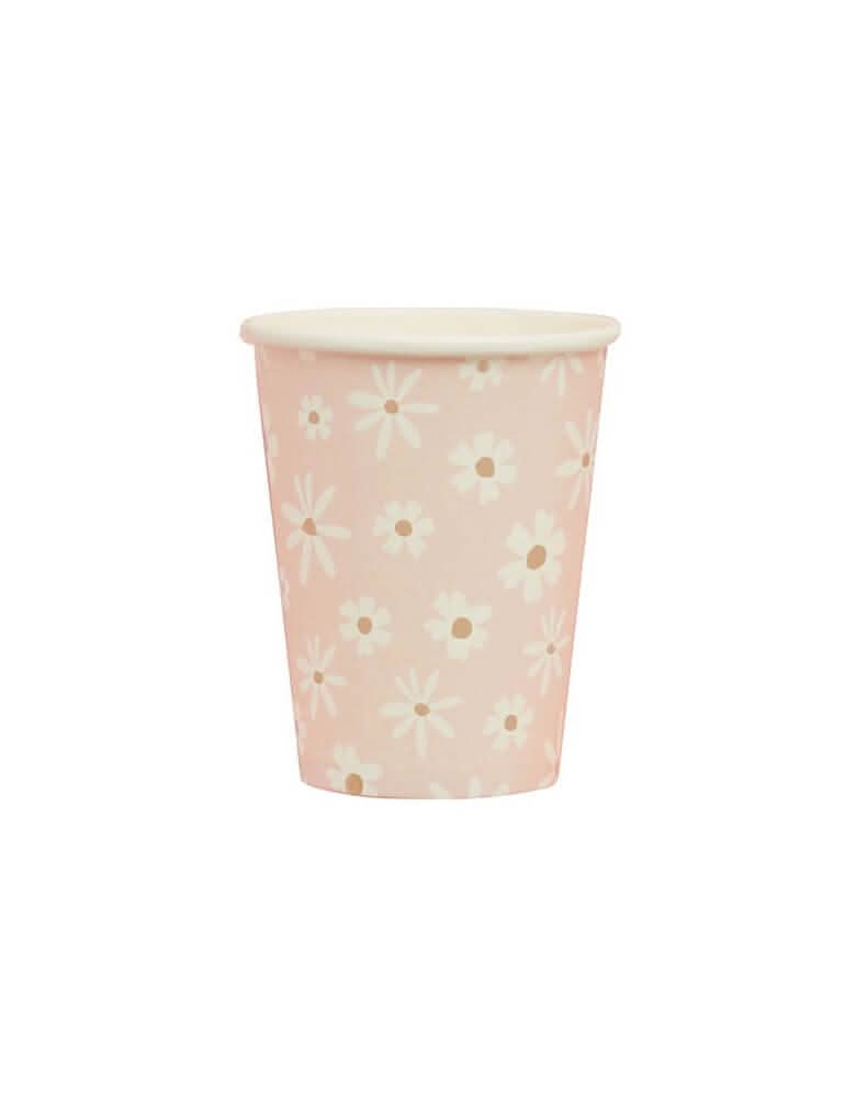 Daisy Paper Party Cups – 7.8 oz Set of 8 for Spring & Easter - Waydiy