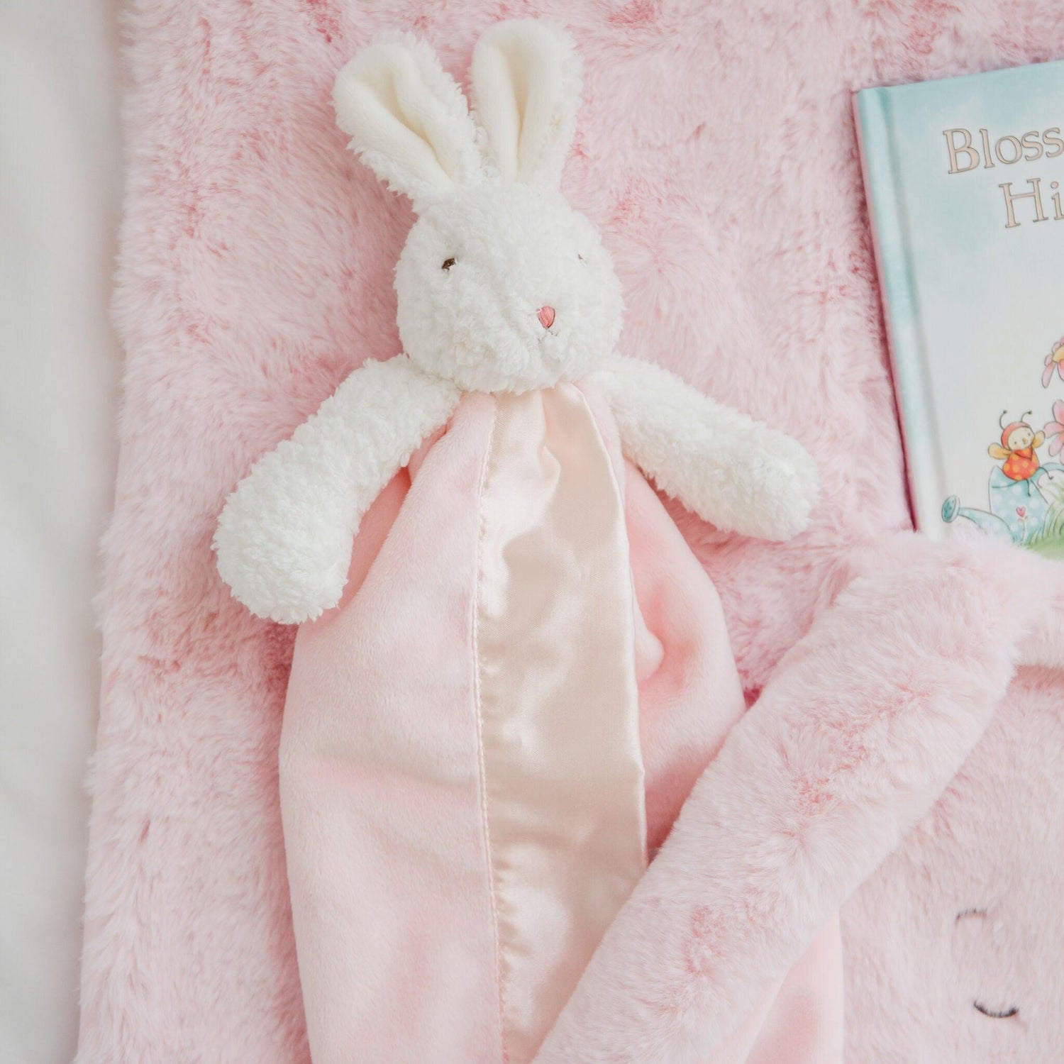 Plush Bunny Buddy Blanket – 11 in Travel Lovey, Pink