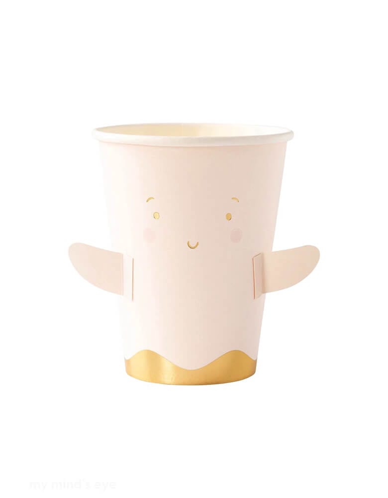 Halloween Ghost Paper Cups – 12 oz Party Set of 8 with Arm Attachments