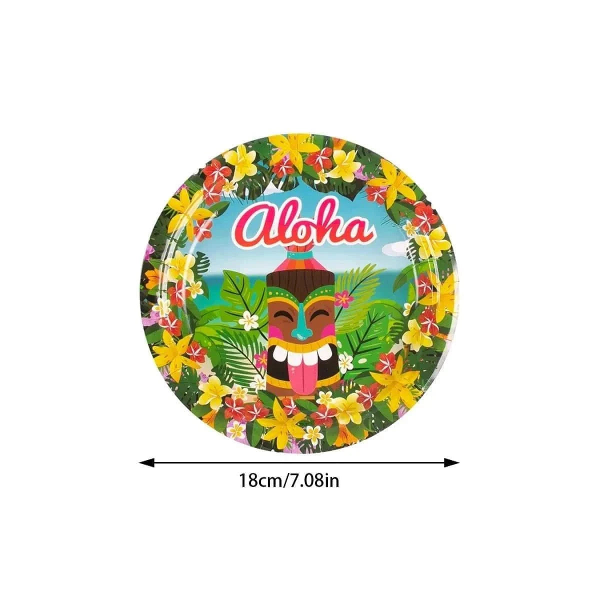 Aloha Luau Party Tableware Set – Tropical Flamingo Plates, Cups & Napkins - Waydiy