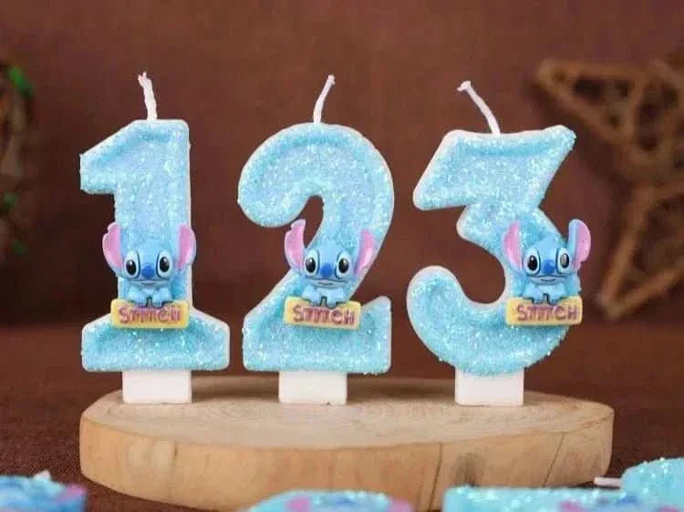 Pink Cartoon Number Candles 0–9 – Birthday Cake Decoration for Kids Parties - Waydiy