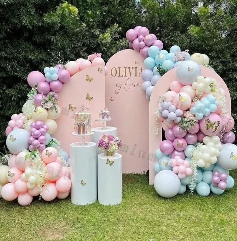 Macaron Rainbow Balloon Garland Arch Kit – Pastel Pink Party Decorations - Waydiy