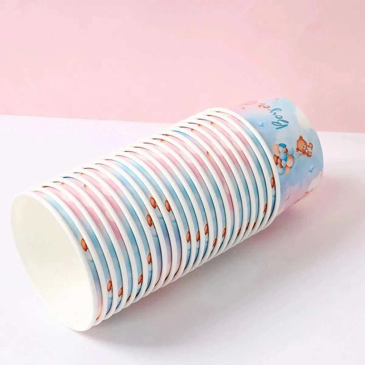 10Pcs Gender Reveal Paper Bowls – Boy or Girl Baby Shower Party Supplies - Waydiy
