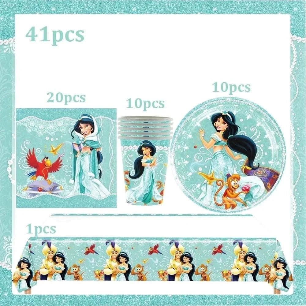 120Pcs Disposable Paper Tableware Set – Cartoon Party Decoration Kit - Waydiy