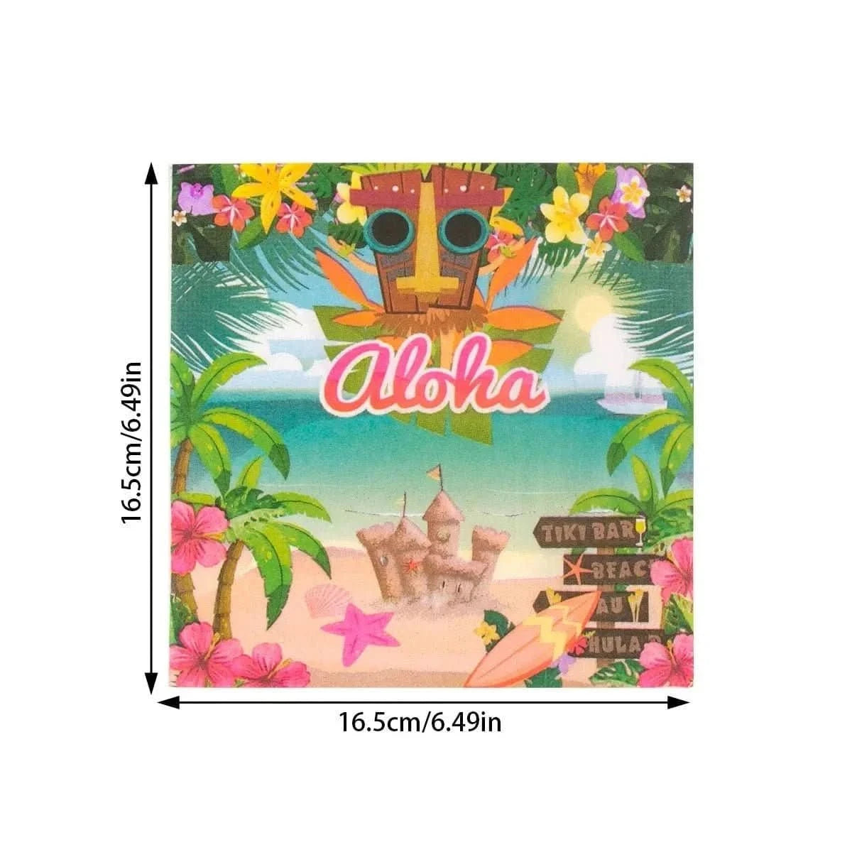 Aloha Luau Party Tableware Set – Tropical Flamingo Plates, Cups & Napkins - Waydiy