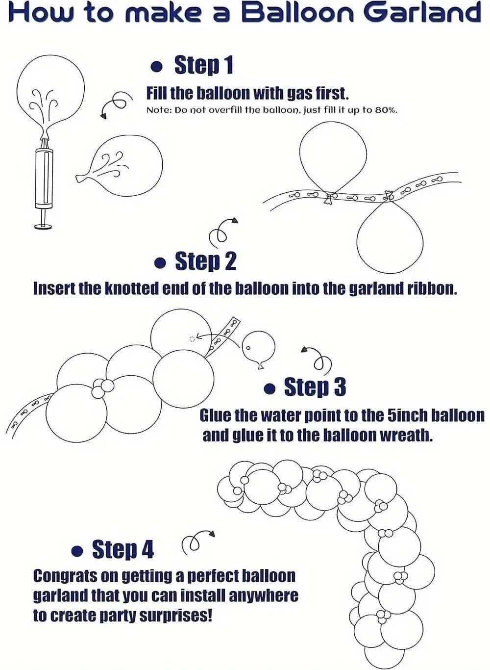 Black and Gold Balloon Arch Kit – Metallic Party Decorations for Birthday & Wedding - Waydiy