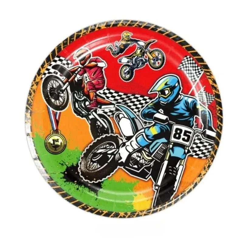Off - Road Motorcycle Party Tableware Set – Birthday & Baby Shower Decorations - Waydiy