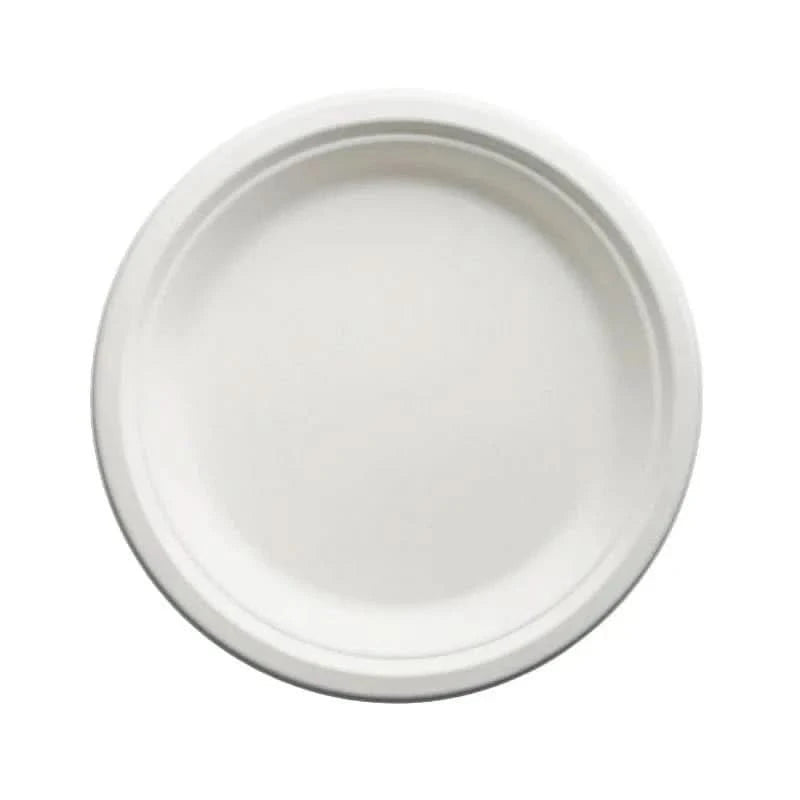 50Pcs Disposable Round Paper Plates – Party, Picnic & Camping Tableware - Waydiy