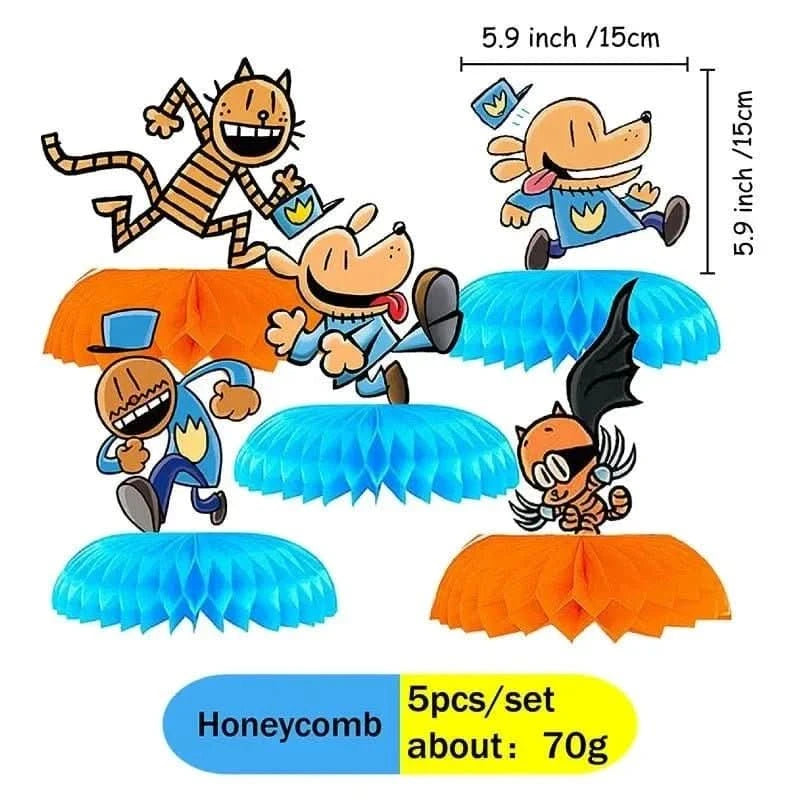 Cartoon Dog Party Tableware Kit – Eco - Friendly Disposable Plates, Cups & Decorations - Waydiy