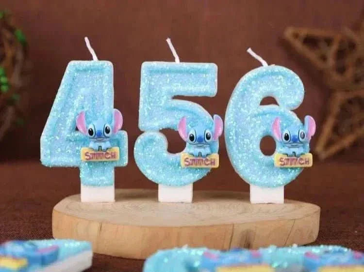 Pink Cartoon Number Candles 0–9 – Birthday Cake Decoration for Kids Parties - Waydiy