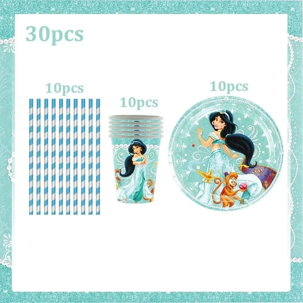 120Pcs Disposable Paper Tableware Set – Cartoon Party Decoration Kit - Waydiy