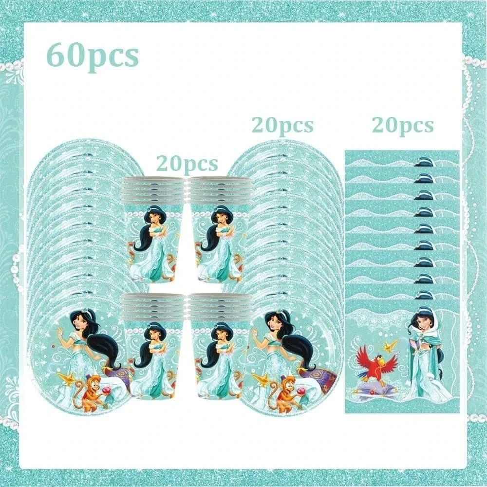 120Pcs Disposable Paper Tableware Set – Cartoon Party Decoration Kit - Waydiy