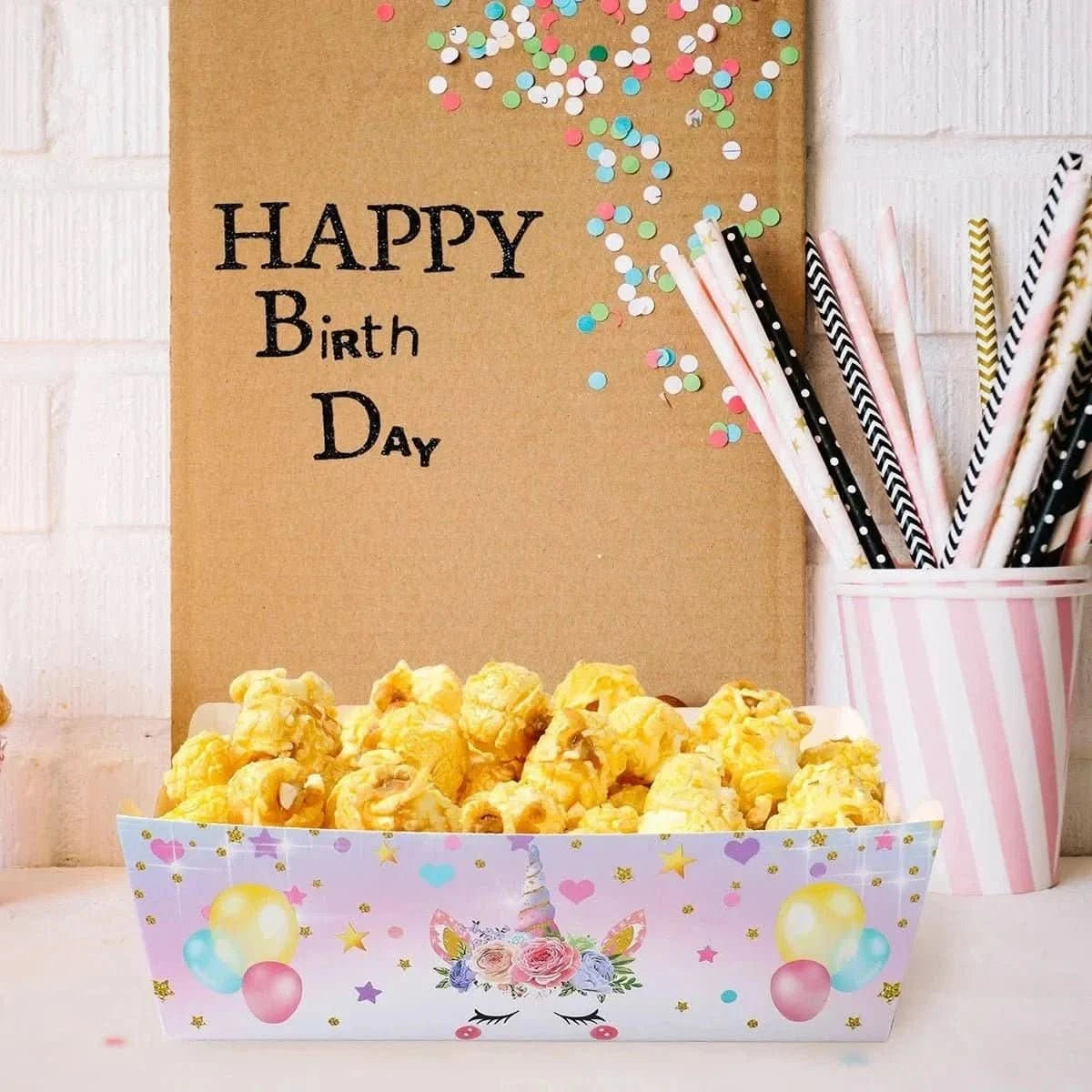 Unicorn Snack Boxes – Paper Trays for Birthday & Baby Shower Party Supplies - Waydiy