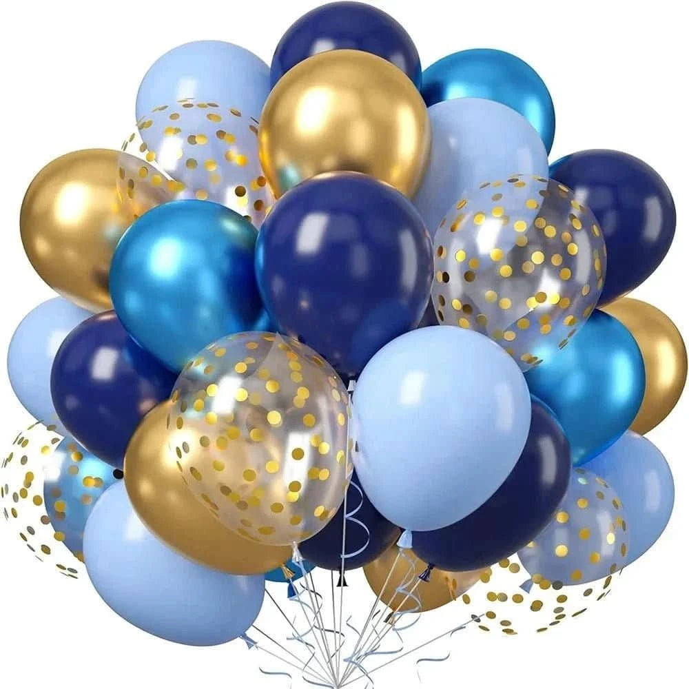Gold and Blue Balloon Arch Kit – Party Decorations for Birthday, Wedding & Baby Shower - Waydiy