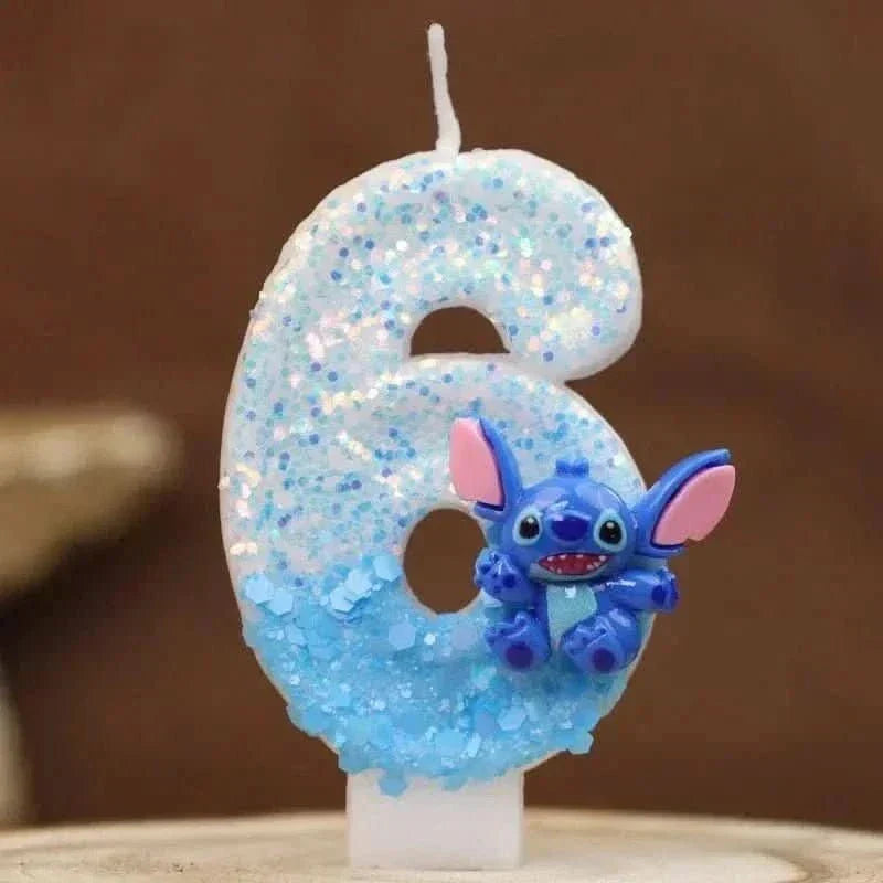 Pink Cartoon Number Candles 0–9 – Birthday Cake Decoration for Kids Parties - Waydiy