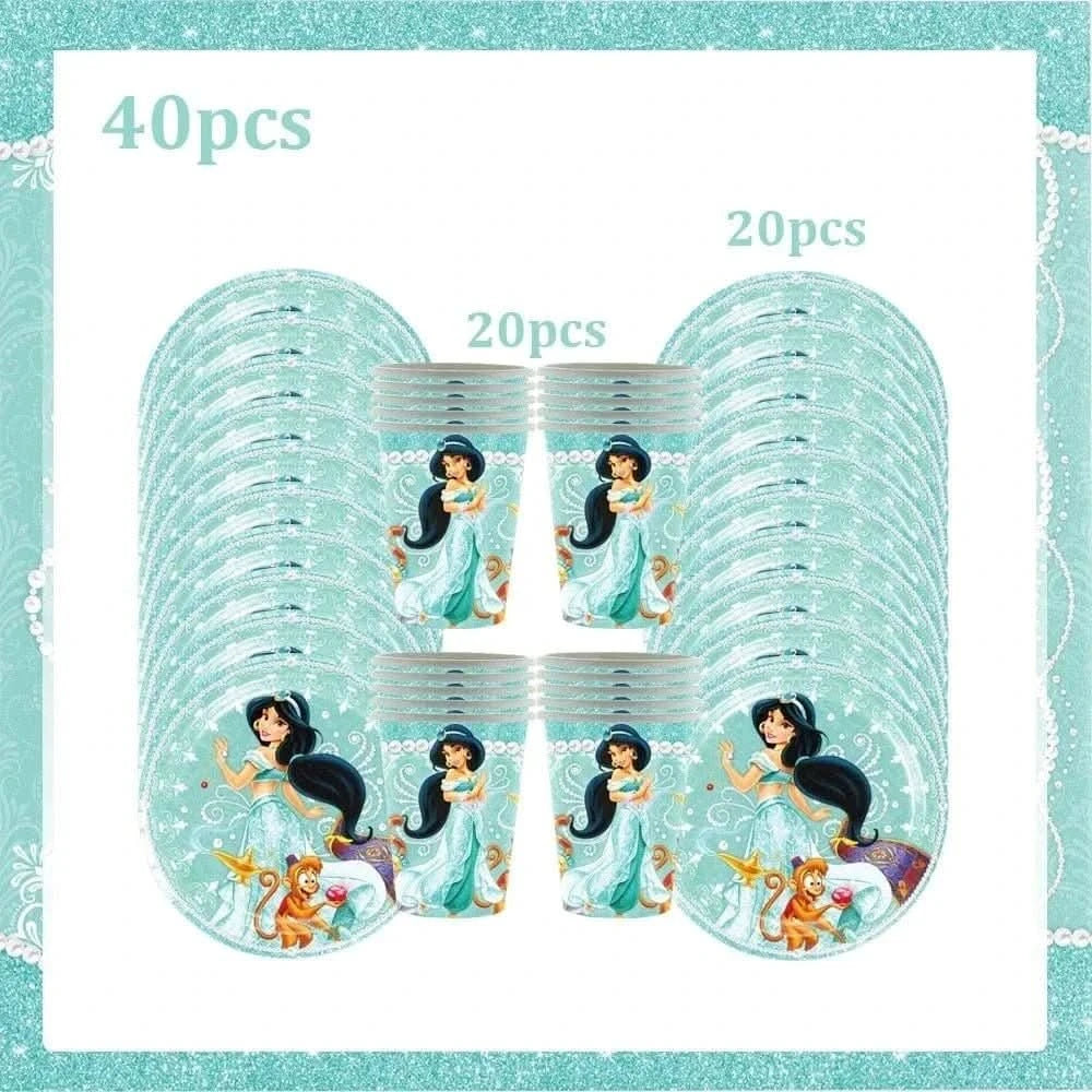 120Pcs Disposable Paper Tableware Set – Cartoon Party Decoration Kit - Waydiy