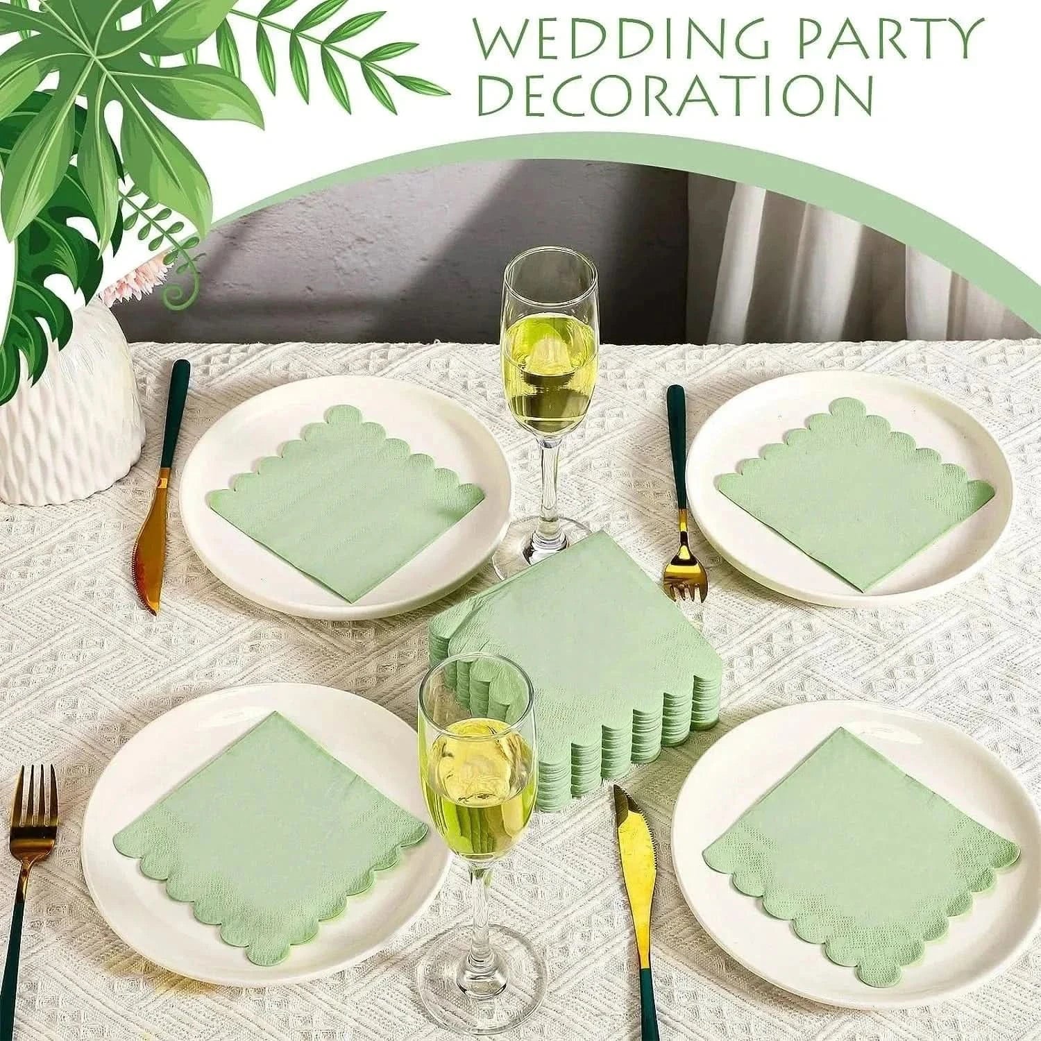 100Pcs Disposable Cocktail Napkins – Paper Beverage Napkins for Parties - Waydiy