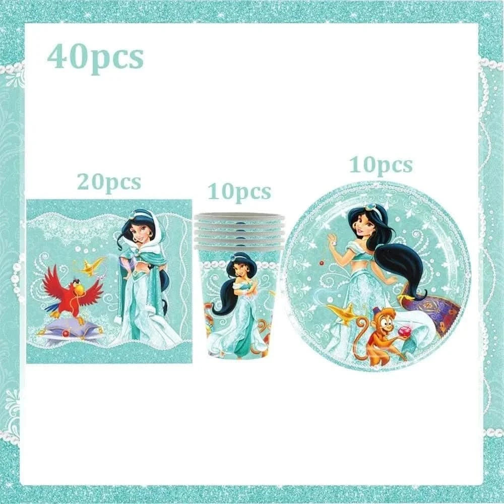 120Pcs Disposable Paper Tableware Set – Cartoon Party Decoration Kit - Waydiy