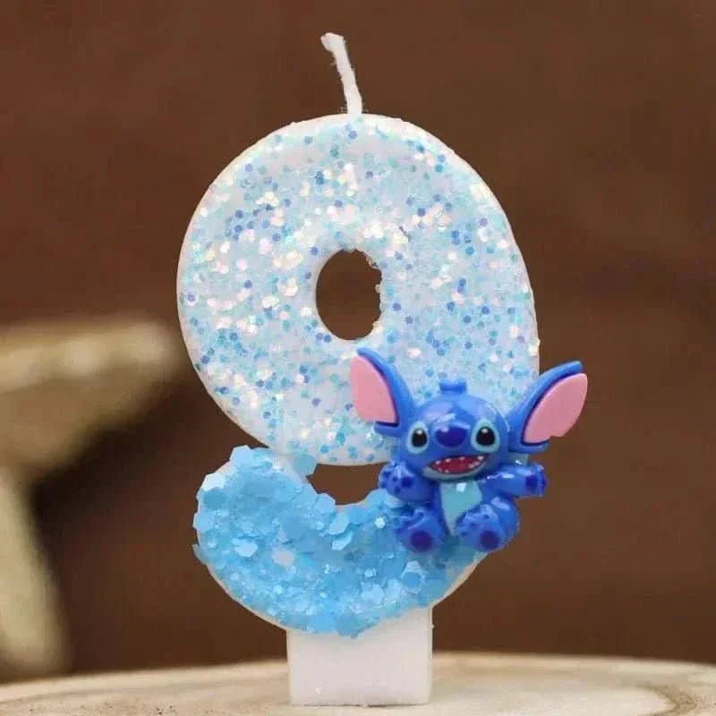 Pink Cartoon Number Candles 0–9 – Birthday Cake Decoration for Kids Parties - Waydiy