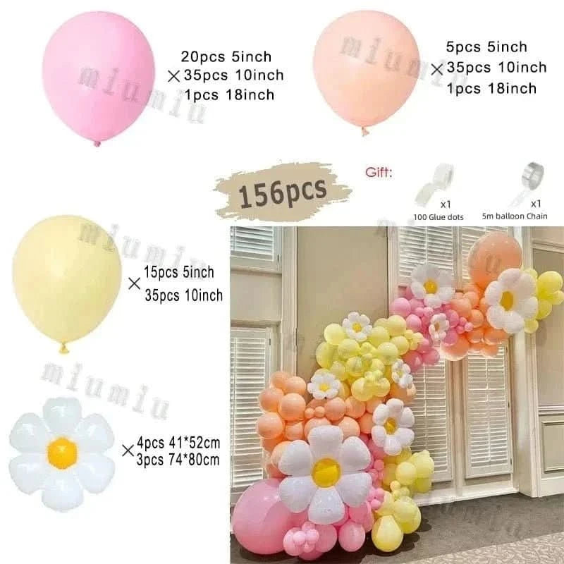 Macaron Rainbow Balloon Garland Arch Kit – Pastel Pink Party Decorations - Waydiy