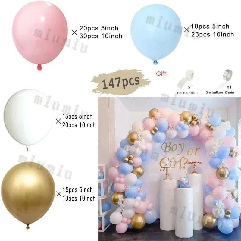 Macaron Rainbow Balloon Garland Arch Kit – Pastel Pink Party Decorations - Waydiy