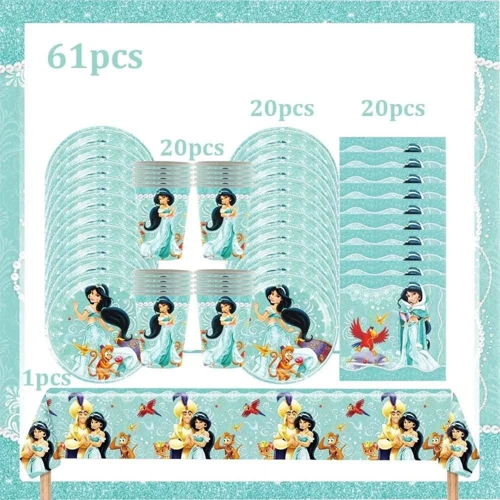 120Pcs Disposable Paper Tableware Set – Cartoon Party Decoration Kit - Waydiy