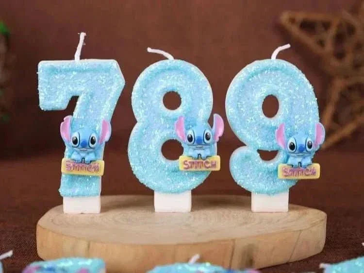 Pink Cartoon Number Candles 0–9 – Birthday Cake Decoration for Kids Parties - Waydiy