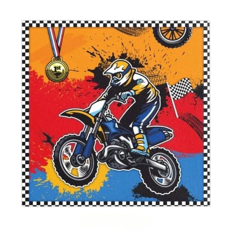Off - Road Motorcycle Party Tableware Set – Birthday & Baby Shower Decorations - Waydiy
