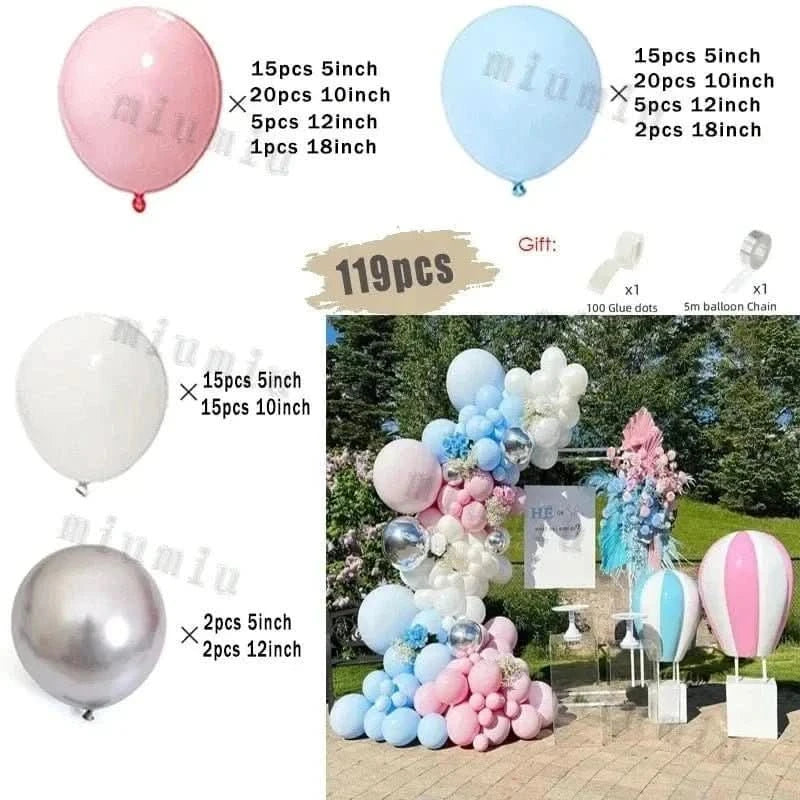 Macaron Rainbow Balloon Garland Arch Kit – Pastel Pink Party Decorations - Waydiy