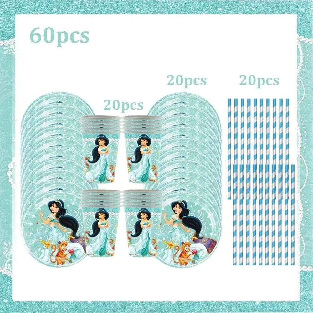 120Pcs Disposable Paper Tableware Set – Cartoon Party Decoration Kit - Waydiy