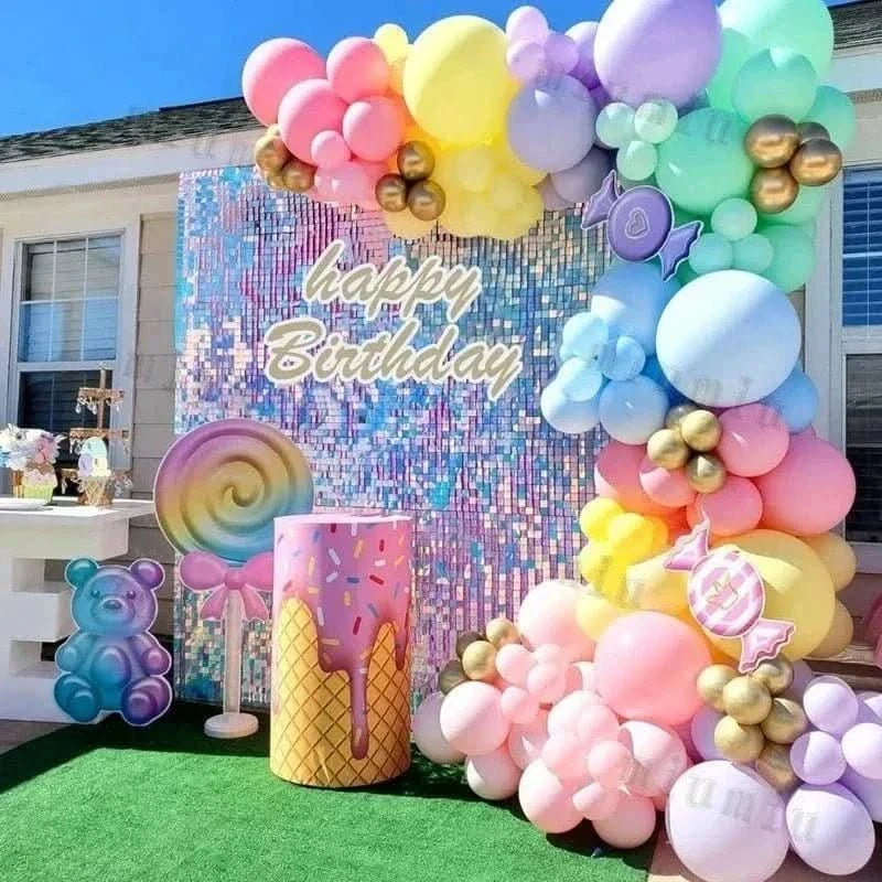 Macaron Rainbow Balloon Garland Arch Kit – Pastel Pink Party Decorations - Waydiy