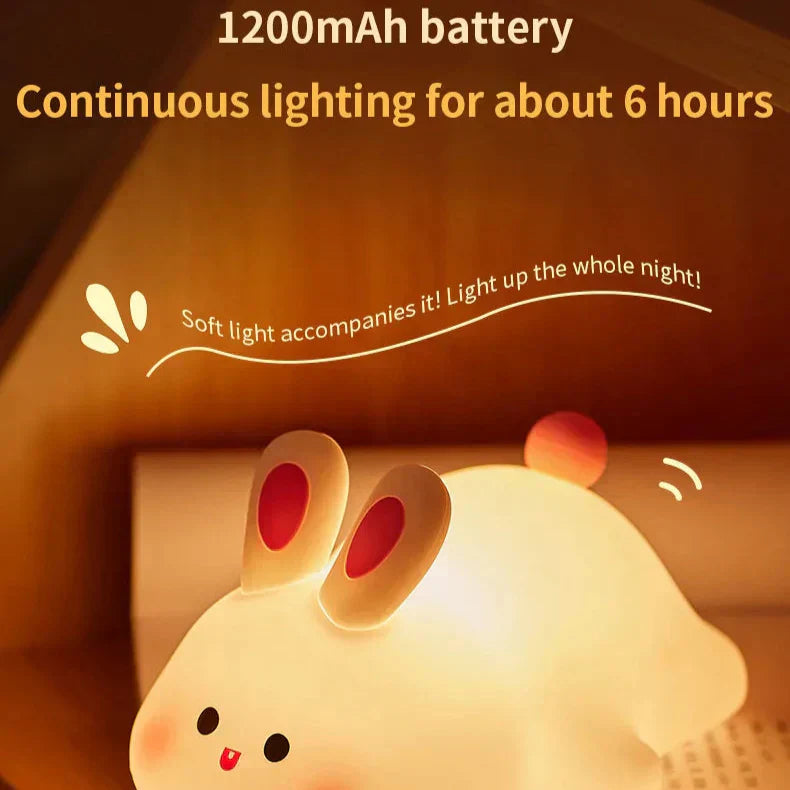 Rabbit LED USB Rechargeable Silicone Night Light
