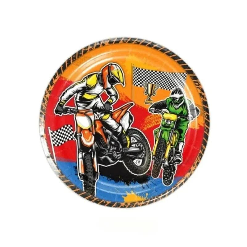 Off - Road Motorcycle Party Tableware Set – Birthday & Baby Shower Decorations - Waydiy