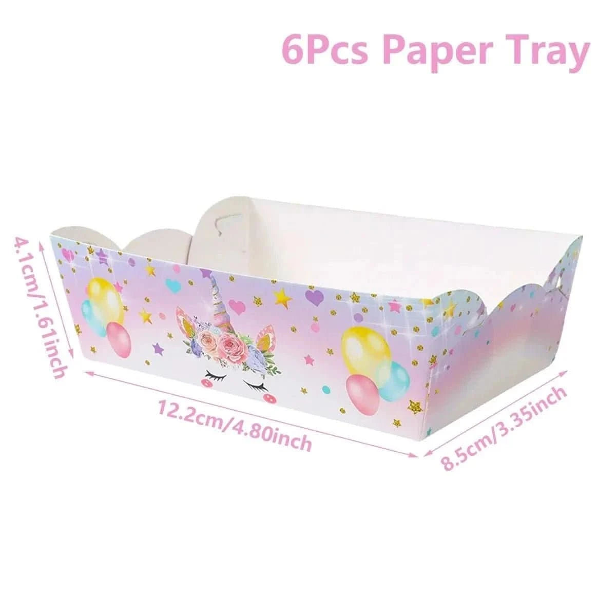 Unicorn Snack Boxes – Paper Trays for Birthday & Baby Shower Party Supplies - Waydiy