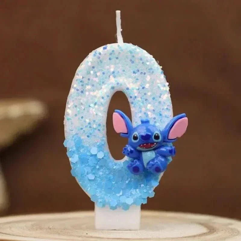 Pink Cartoon Number Candles 0–9 – Birthday Cake Decoration for Kids Parties - Waydiy