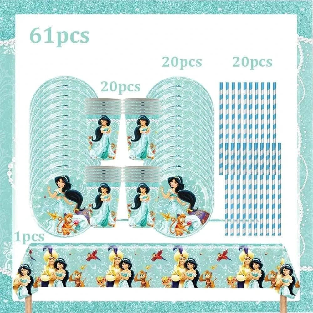 120Pcs Disposable Paper Tableware Set – Cartoon Party Decoration Kit - Waydiy
