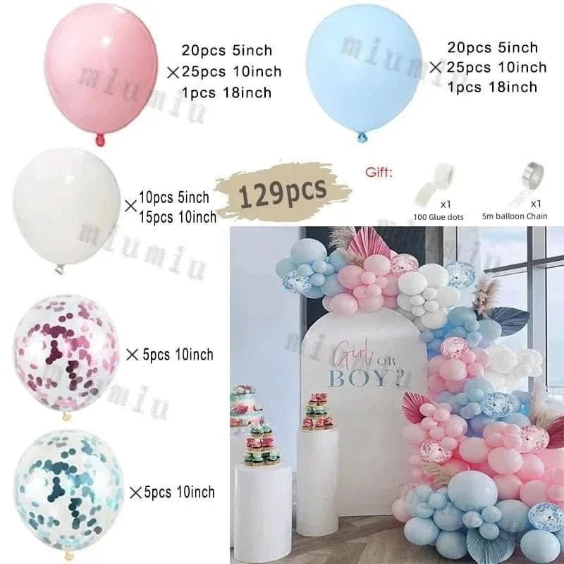 Macaron Rainbow Balloon Garland Arch Kit – Pastel Pink Party Decorations - Waydiy