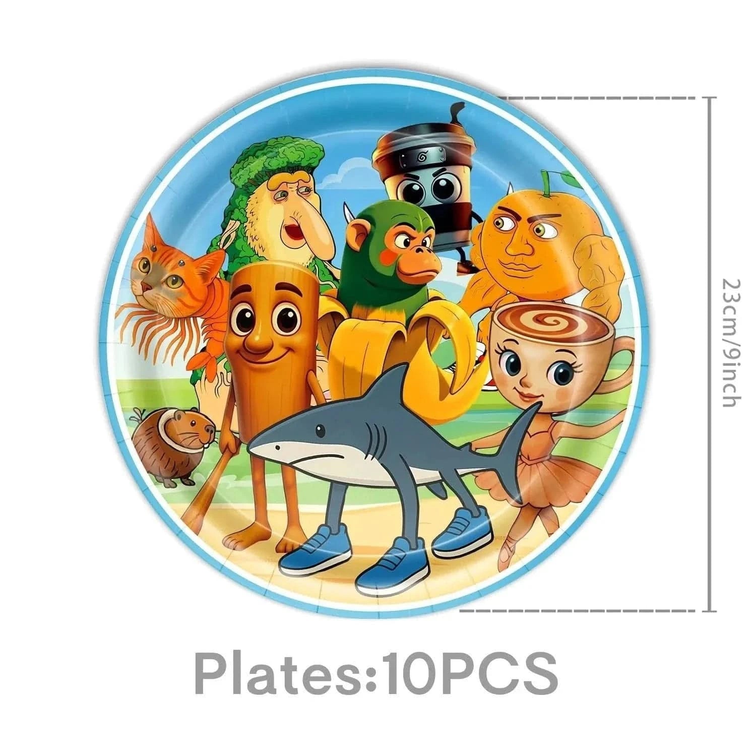 Birthday Party Tableware Set – Plates, Banner & Decorations for Baby Shower - Waydiy
