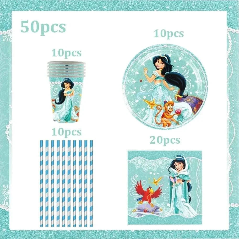 120Pcs Disposable Paper Tableware Set – Cartoon Party Decoration Kit - Waydiy