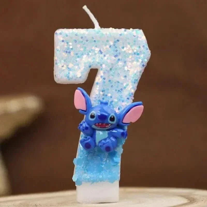 Pink Cartoon Number Candles 0–9 – Birthday Cake Decoration for Kids Parties - Waydiy